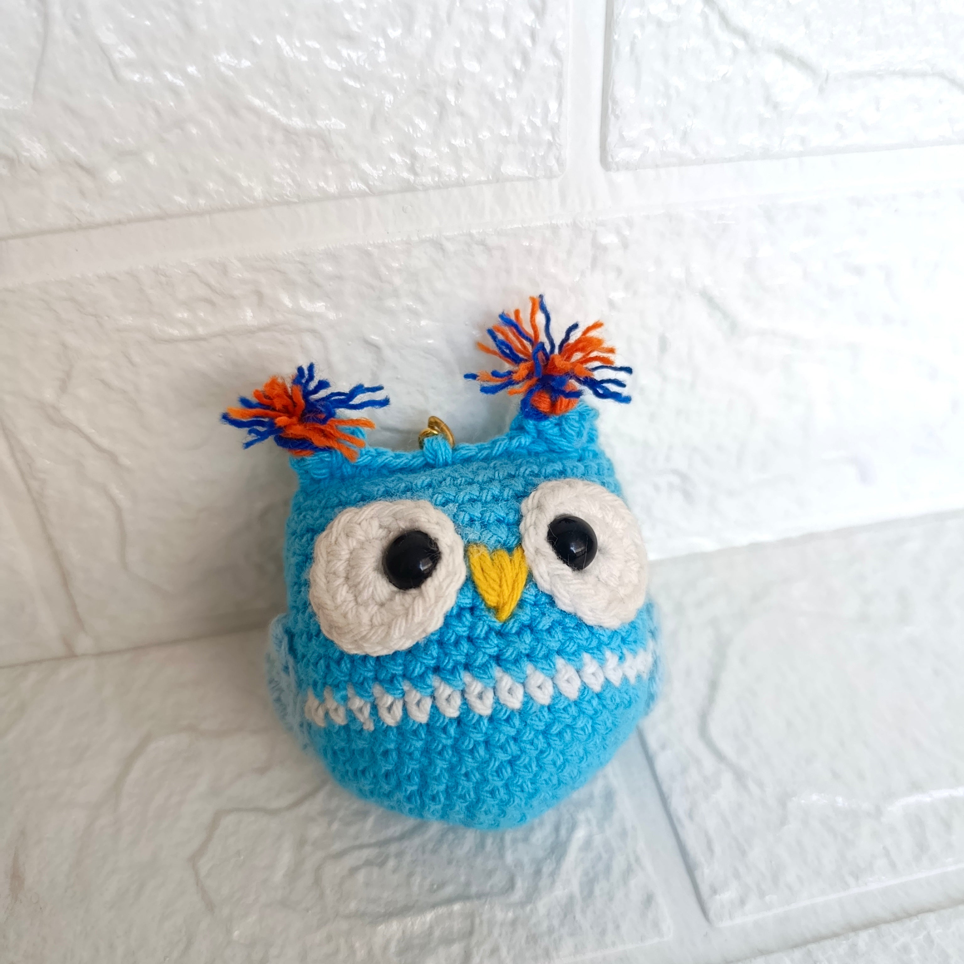 Llavero Buhos en Crochet – 9 cm