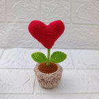 Maceta Mini Corazón Tejida a Crochet