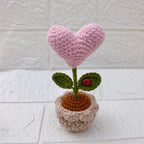 Maceta Mini Corazón Tejida a Crochet