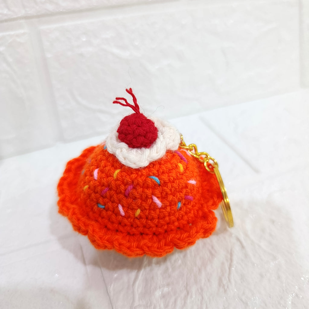 Llavero Cupcakes Tejido en Crochet