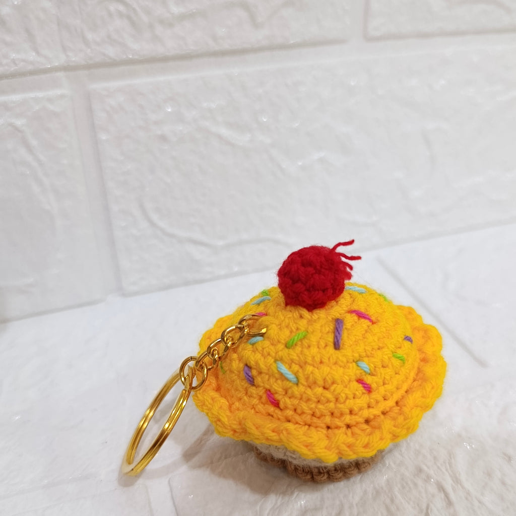 Llavero Cupcakes Tejido en Crochet