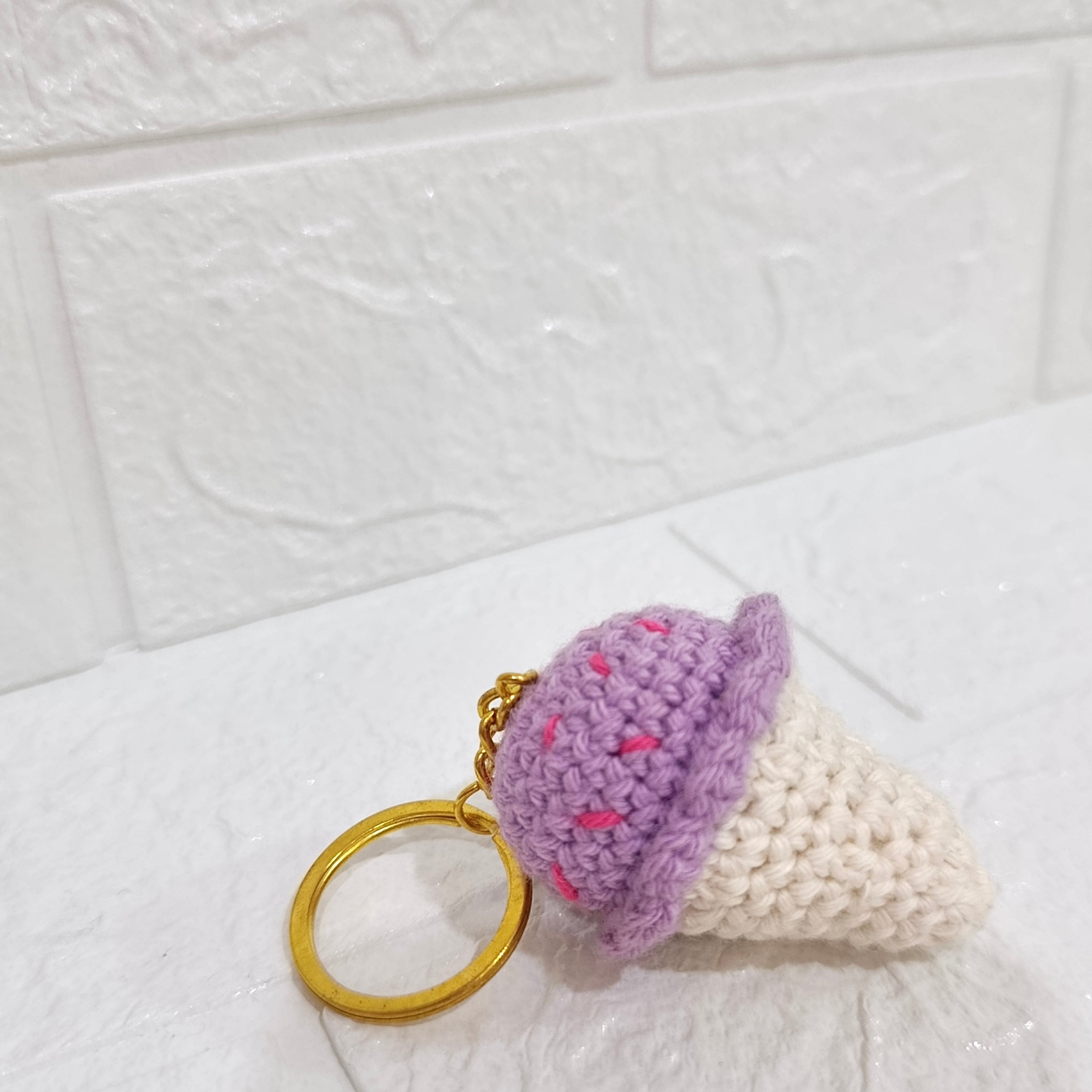 Llavero Helados Tejido en Crochet
