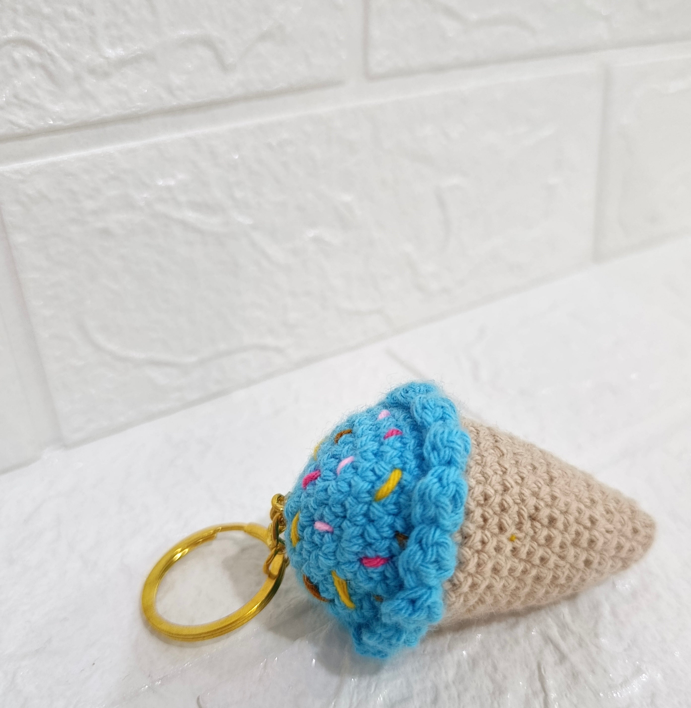 Llavero Helados Tejido en Crochet