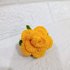 Llavero de Rosas Tejidas a Mano en Crochet