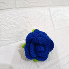 Llavero de Rosas Tejidas a Mano en Crochet