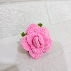 Llavero de Rosas Tejidas a Mano en Crochet