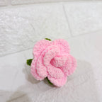 Llavero de Rosas Tejidas a Mano en Crochet
