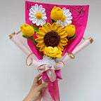 Ramo Mix Floral de Flores Amarillas en Crochet