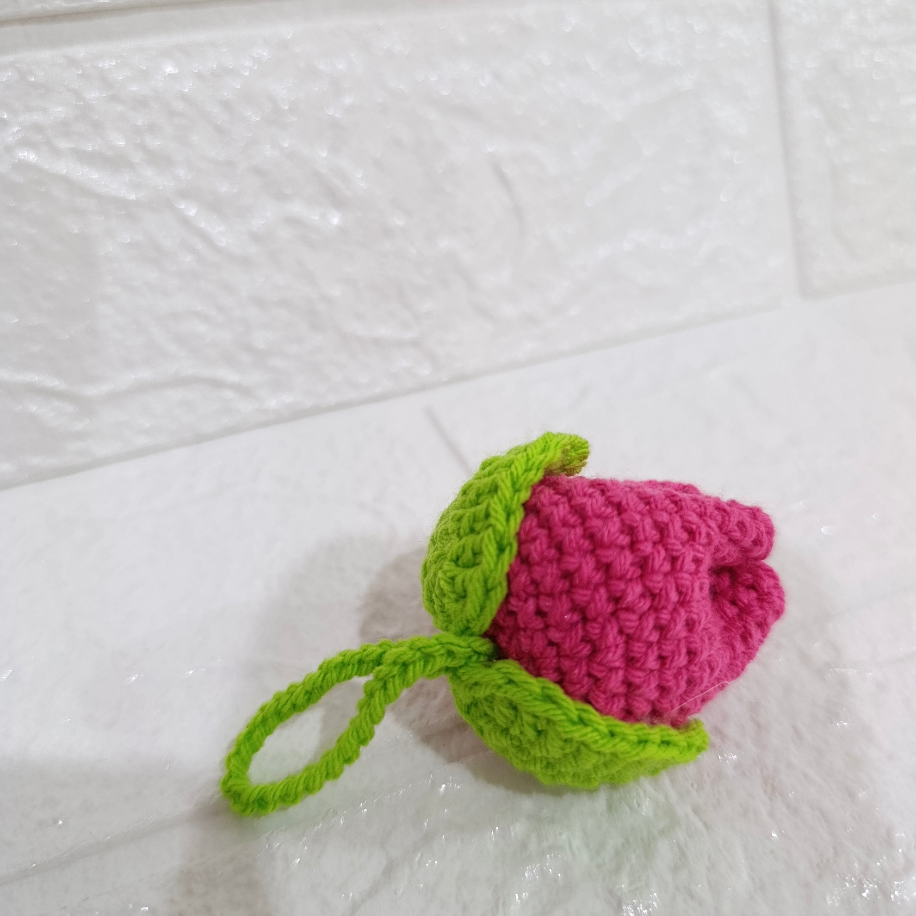 Llavero Tulipán Tejido a Mano