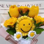 Ramo Happy Primavera de Flores Amarillas en Crochet