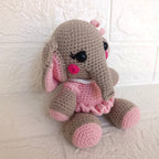 Elefante Amigurumi con Vestido Rosa en Crochet  –  13.5 cm