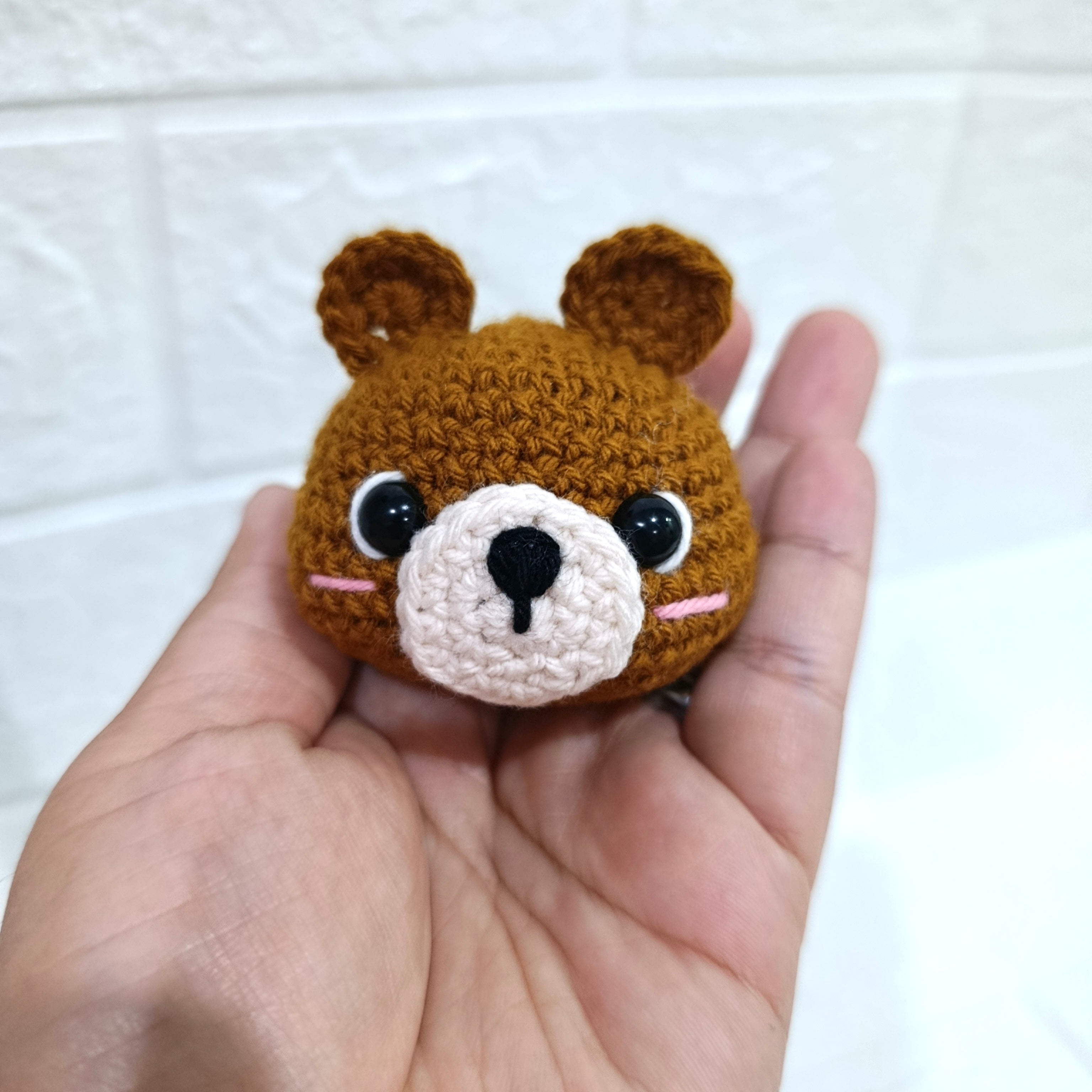 Llavero Osito Mediano Tejido a Crochet