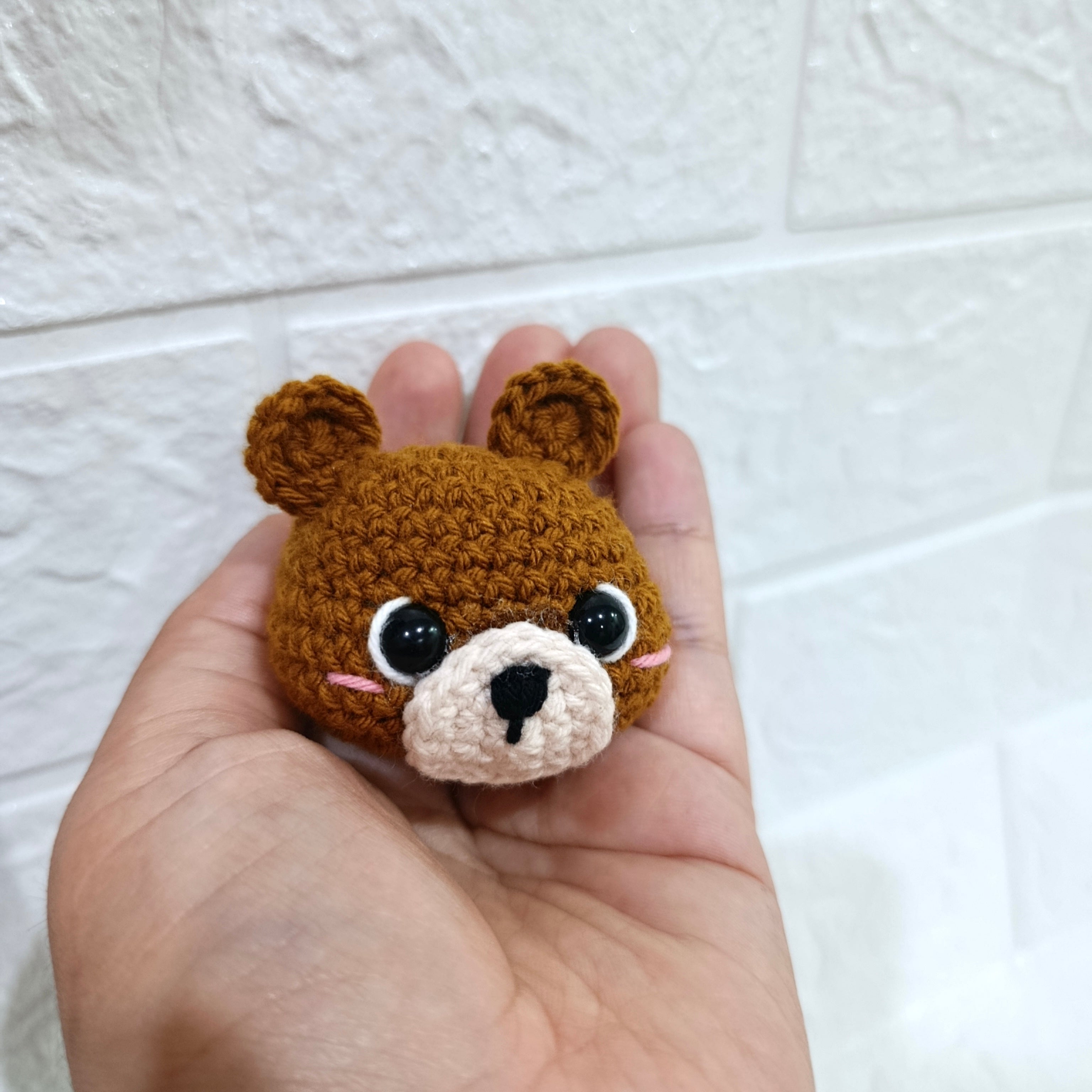 Llavero Osito Pequeño Tejido a Mano