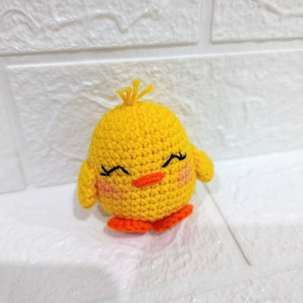 Llavero Pollitos Tejido en Crochet