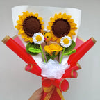 Ramo Abeja Primavera con Flores Amarillas en Crochet