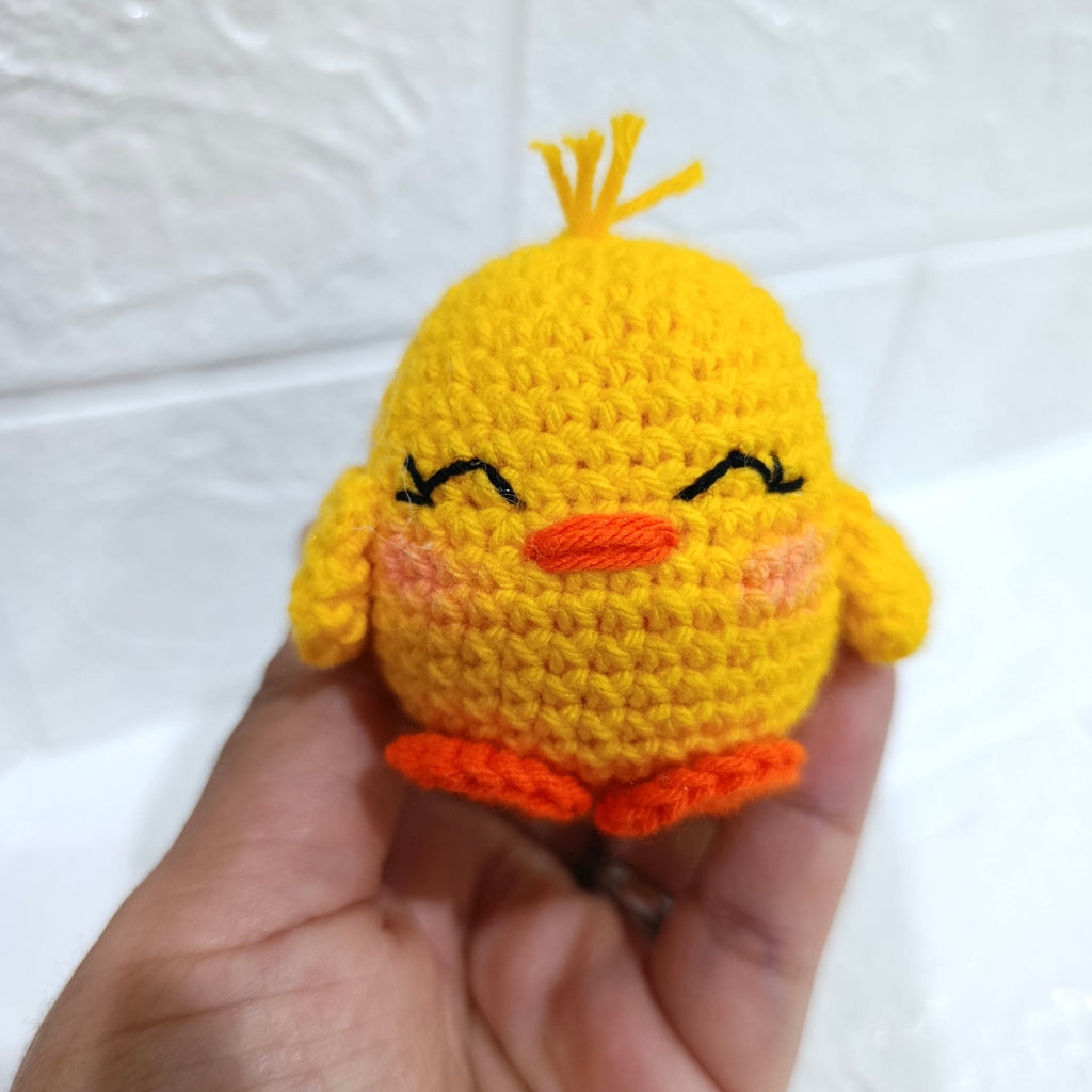 Llavero Pollitos Tejido en Crochet