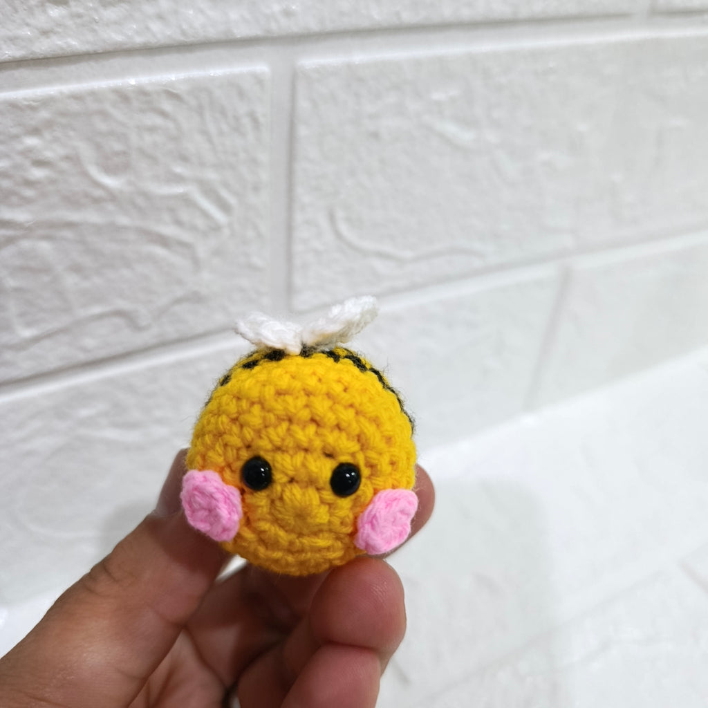 Llavero Abejas Pequeñas Tejido en Crochet