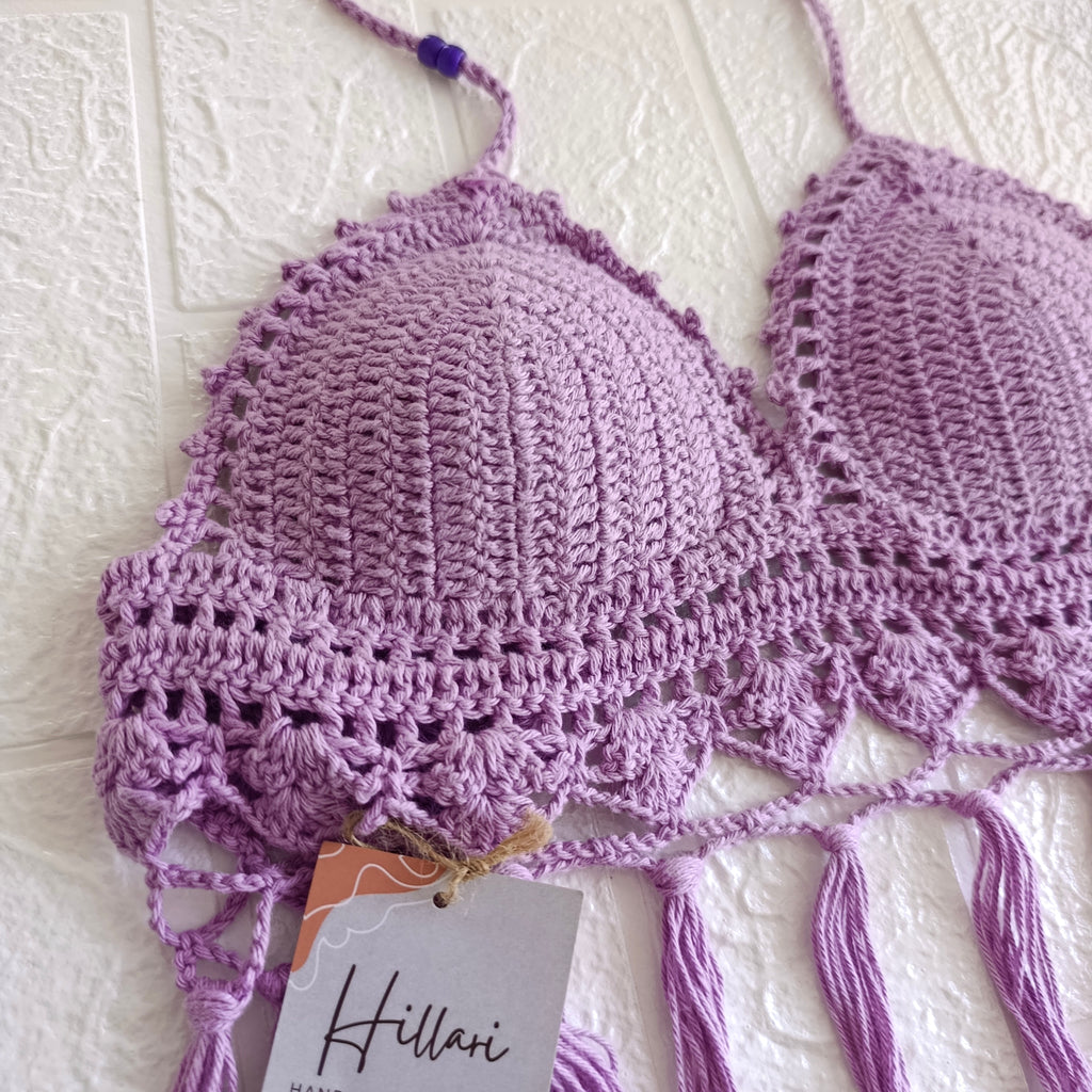 Top Lila en Crochet Artesanal – Talla S