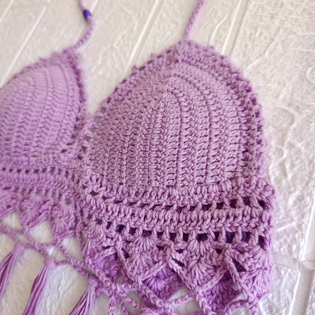 Top Lila en Crochet Artesanal – Talla S