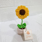 Maceta Mini Girasol en Crochet