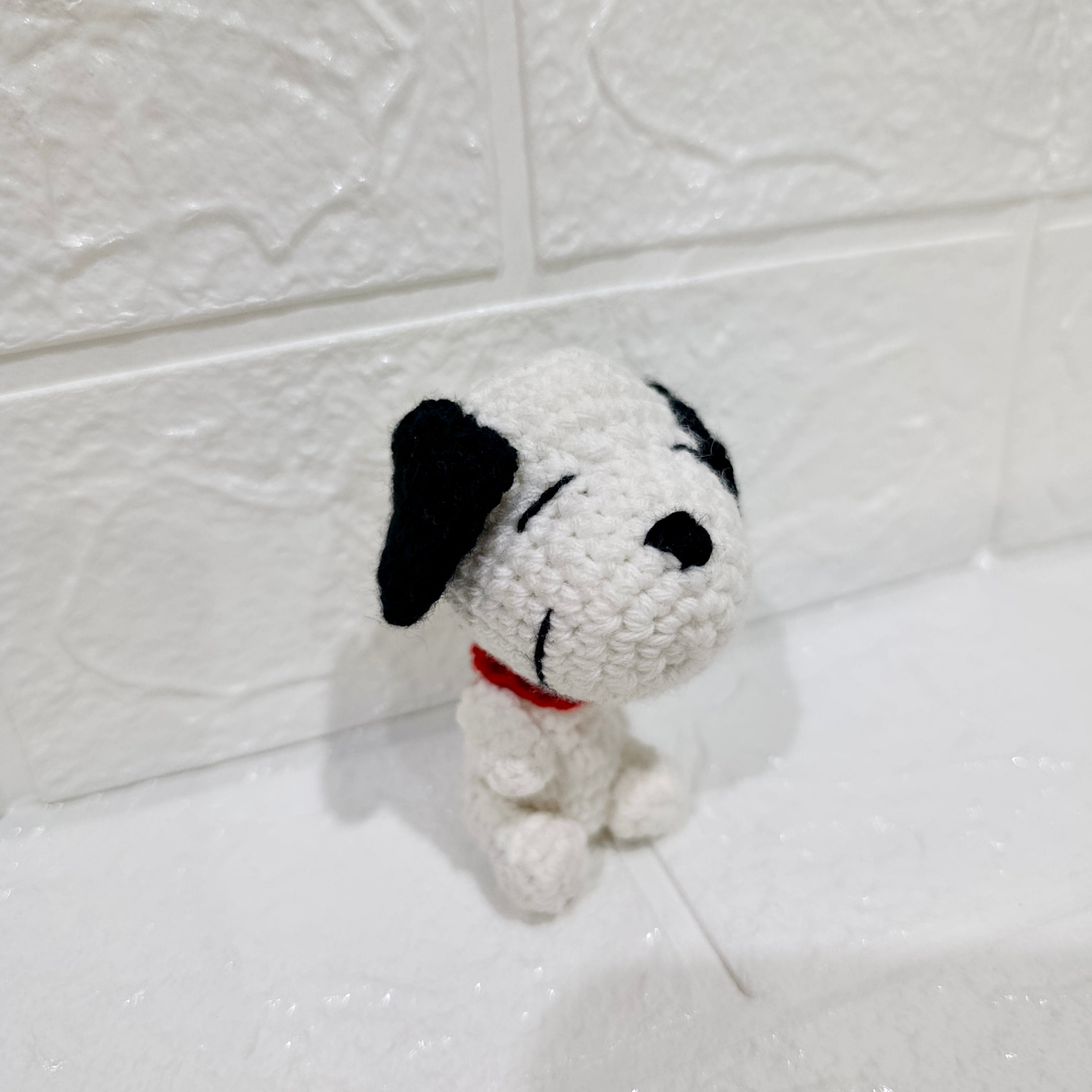 Llavero Snoopy Tejido a Mano en Crochet