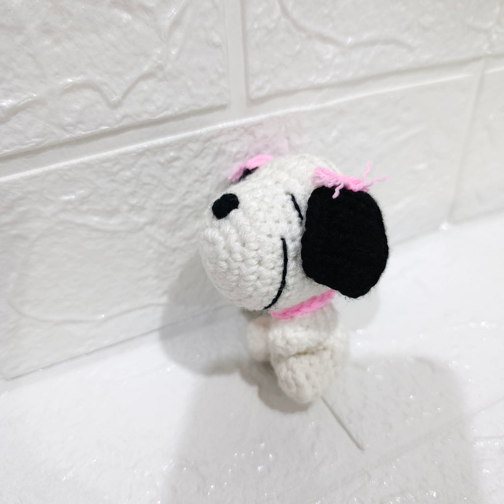 Llavero Snoopy Tejido a Mano en Crochet