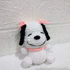 Snoopy Amigurumi en Hilo Chenille – Tejido a Mano