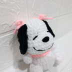 Snoopy Amigurumi en Hilo Chenille – Tejido a Mano
