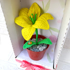 Maceta de lirio tejido crochet
