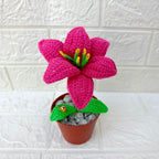 Maceta de lirio tejido crochet