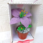 Maceta de lirio tejido crochet