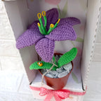 Maceta de lirio tejido crochet