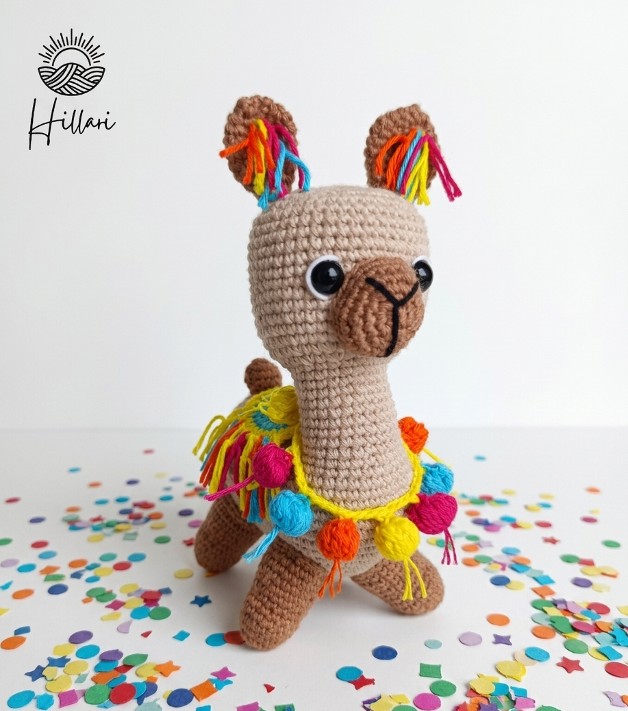 Llama Crochet Cuzco 20 cm Tejida a Mano