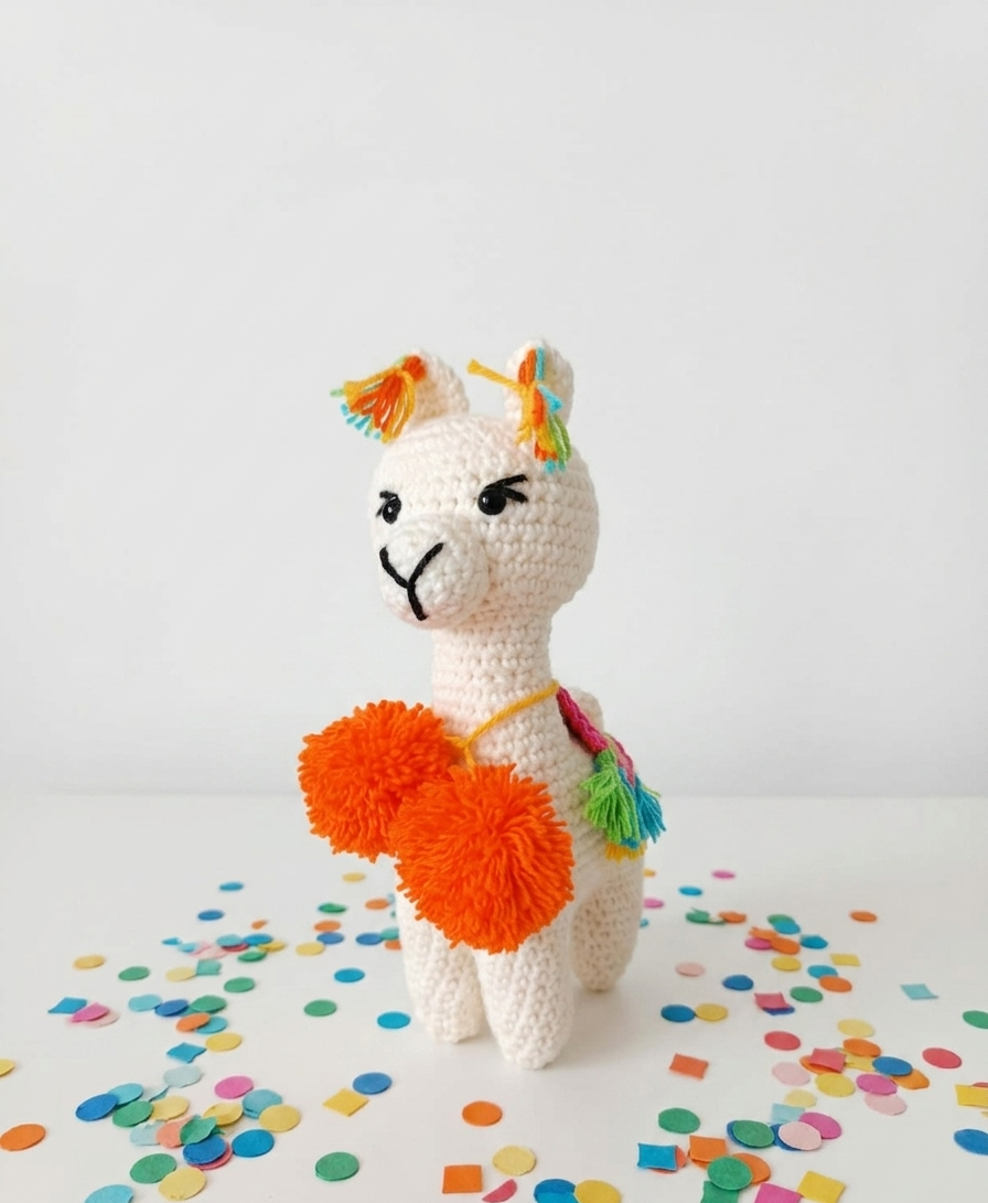 Llama Tradicional Crochet 15 cm