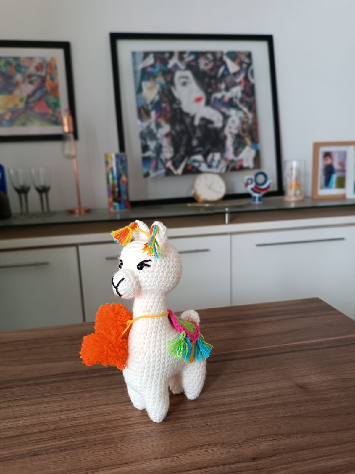 Llama Tradicional Crochet 15 cm