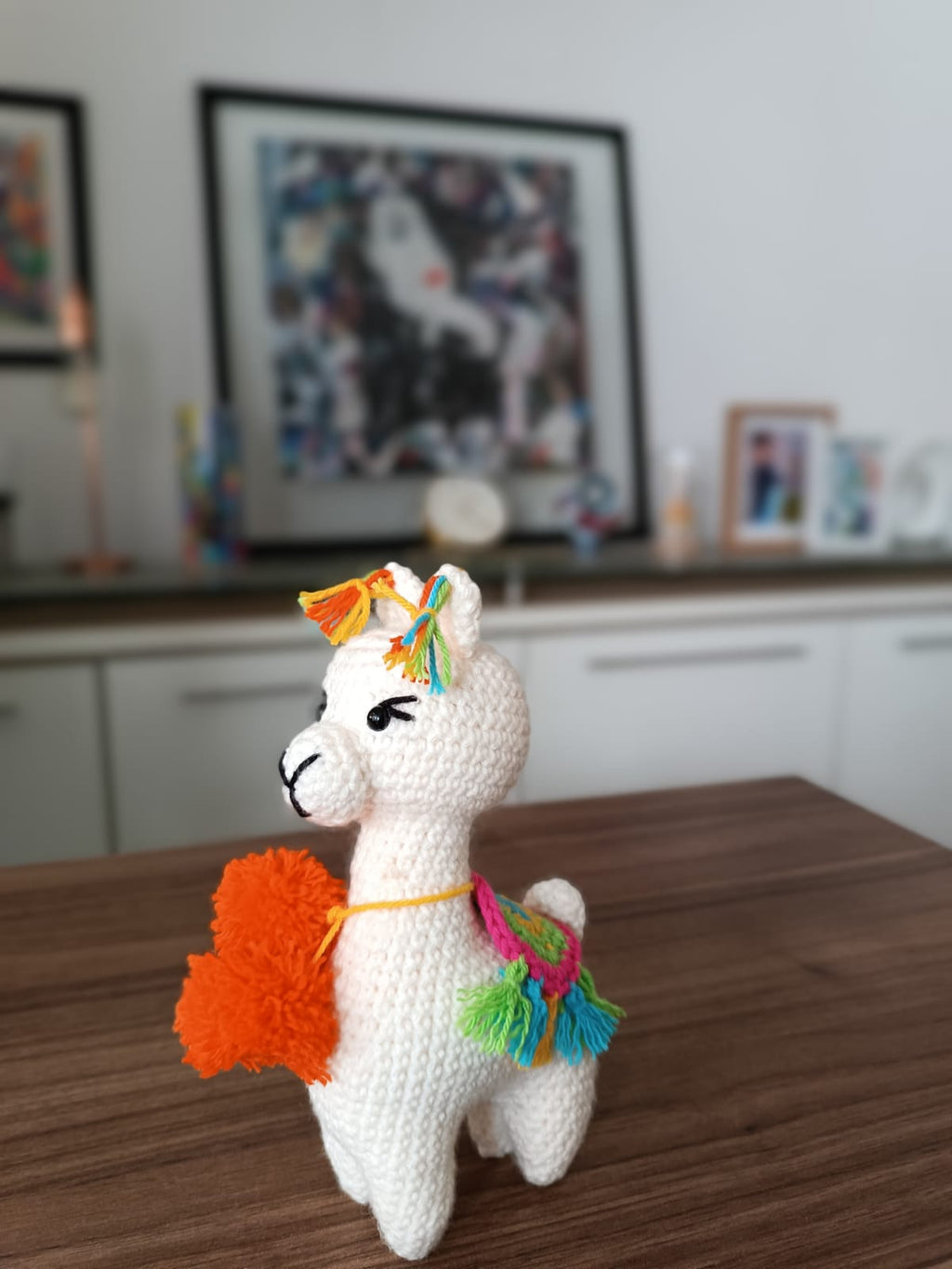 Llama Tradicional Crochet 15 cm