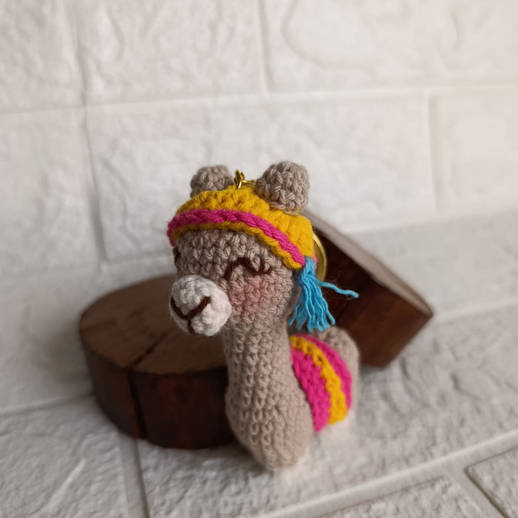 Llavero de Llamita Crochet 10 cm · Tejido a Mano