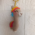 Llavero de Llamita Crochet 10 cm · Tejido a Mano