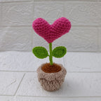 Maceta Mini Corazón Tejida a Crochet
