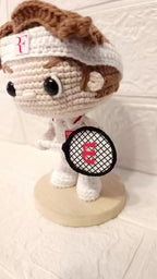 amigurumi personalizado roger federer 12cm video