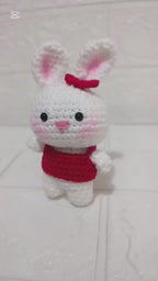 Conejita con Vestido Tejida a Crochet