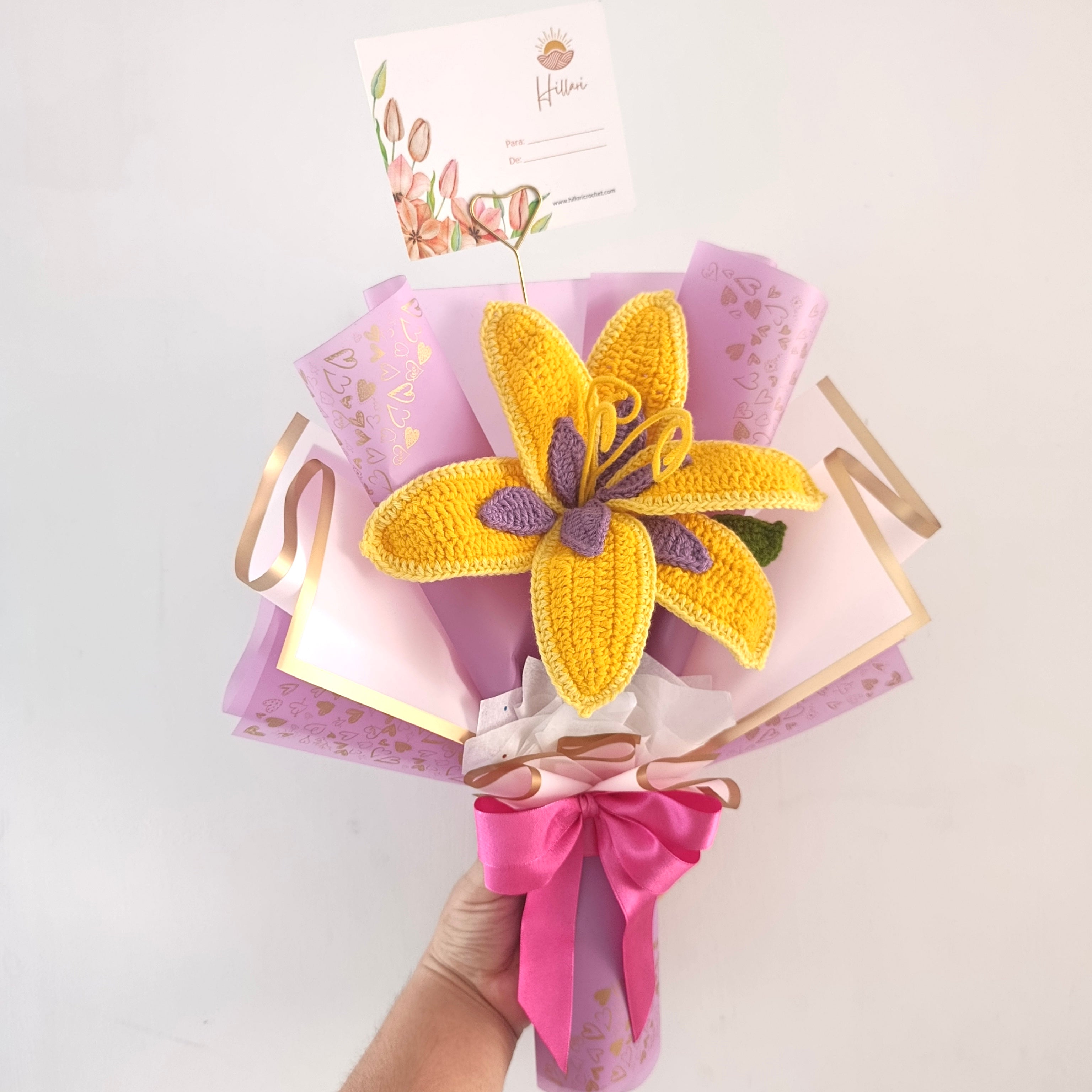 Ramo Rapunzel San Valentín Tejido en Crochet