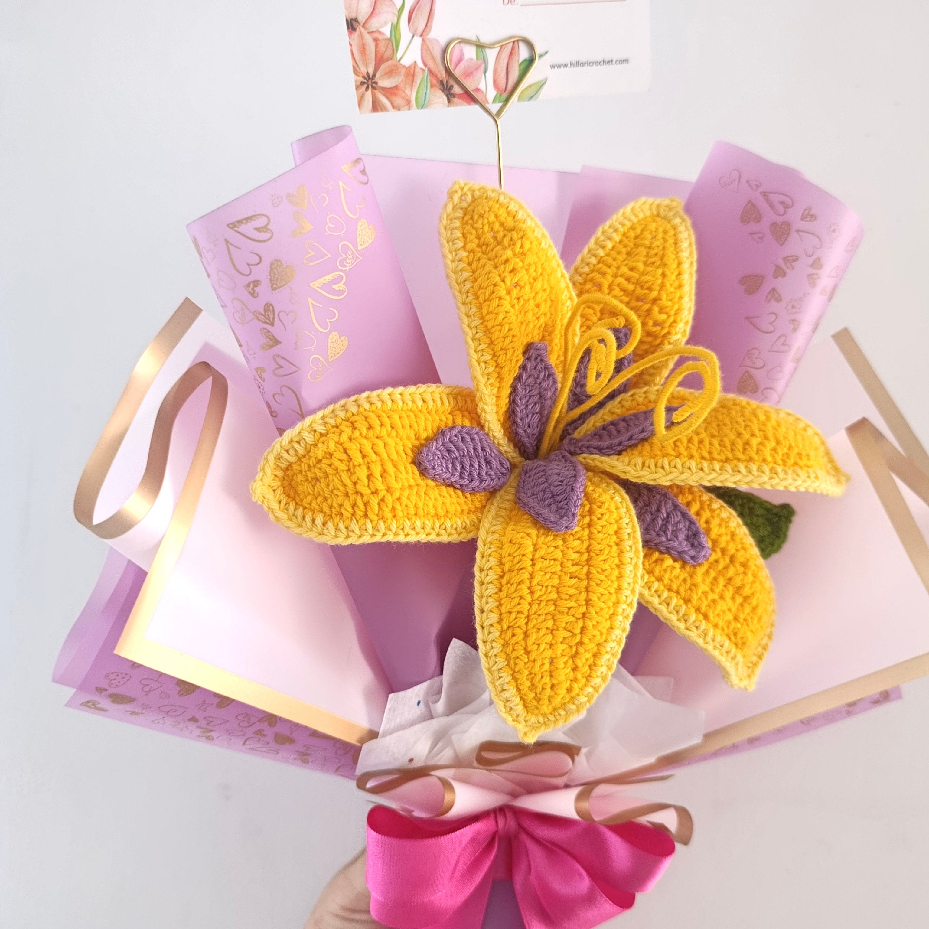 Ramo Rapunzel San Valentín Tejido en Crochet