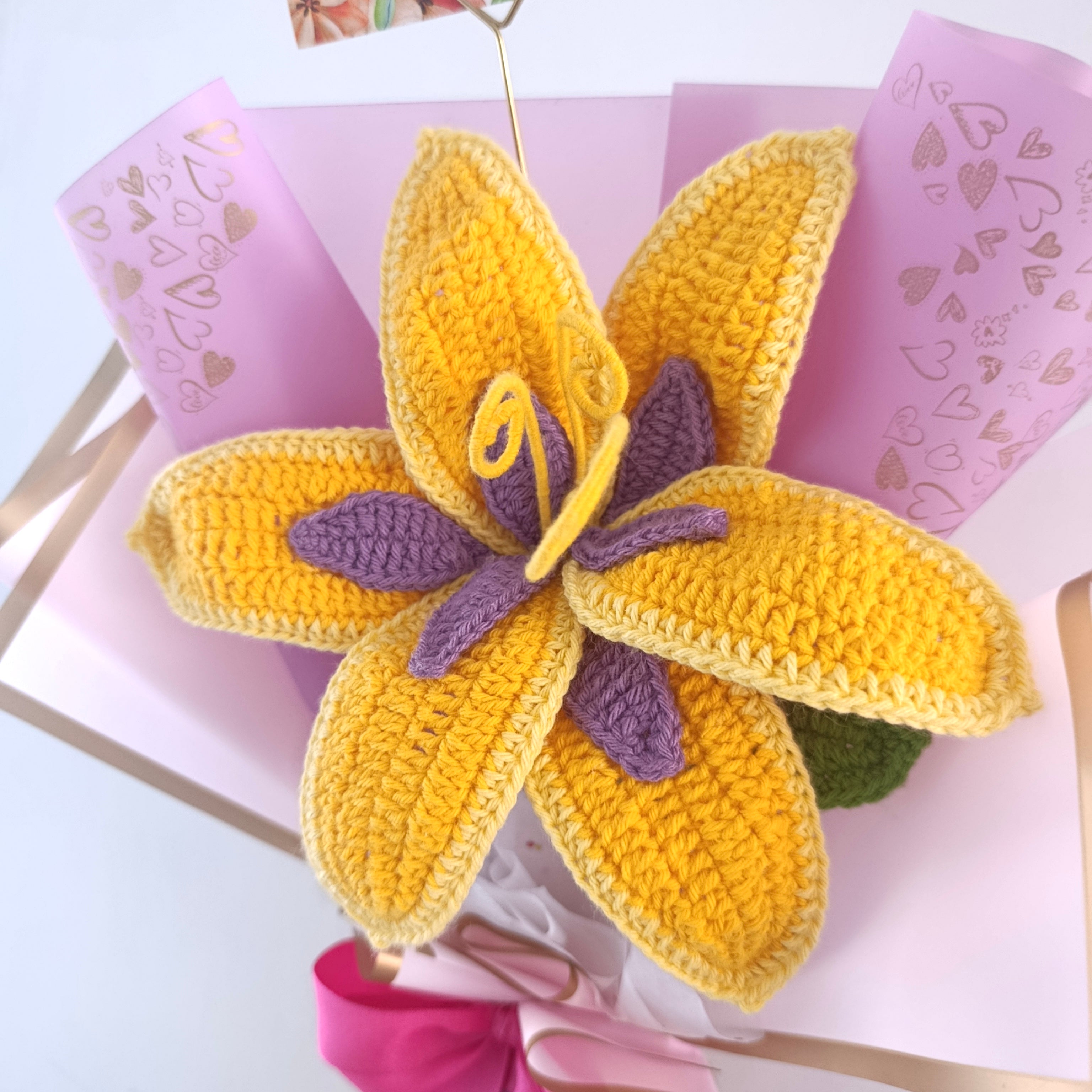 Ramo Rapunzel San Valentín Tejido en Crochet