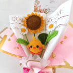 Ramo Pollito San Valentín Tejido en Crochet