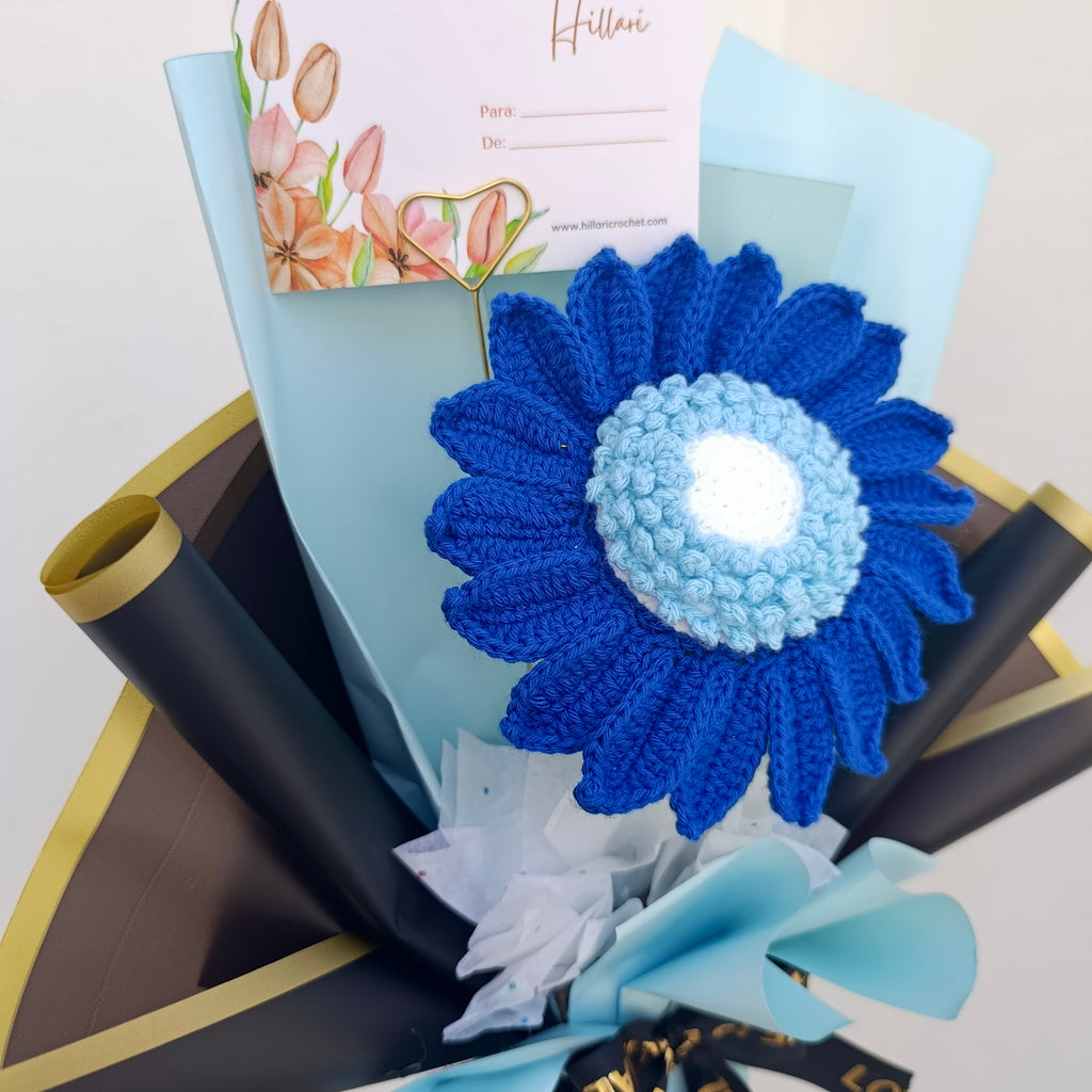 Ramo Girasol Premium Tejido a Crochet