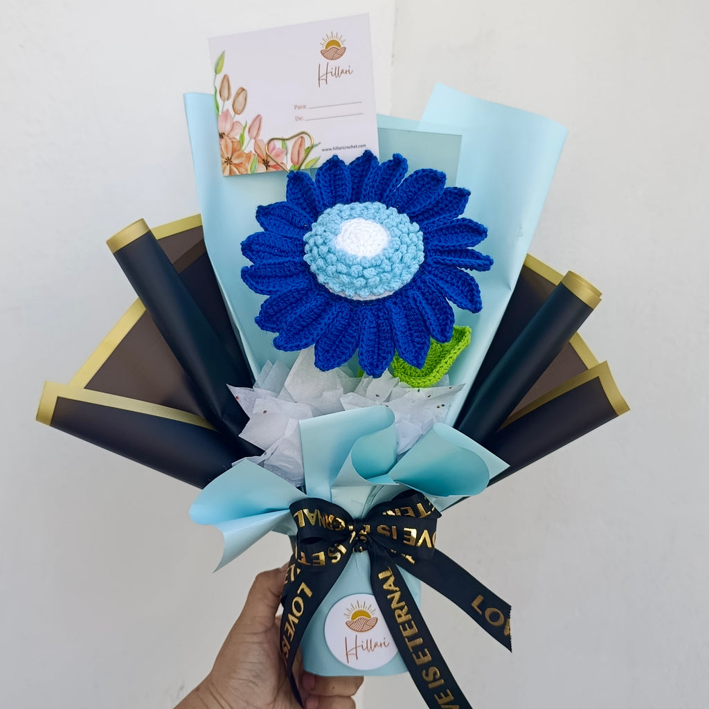 Ramo Girasol Premium Tejido a Crochet