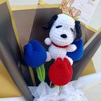 Ramo Snoopy Crochet con Tulipanes