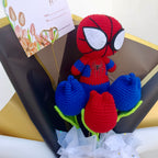 Ramo Spiderman Crochet con Tulipanes