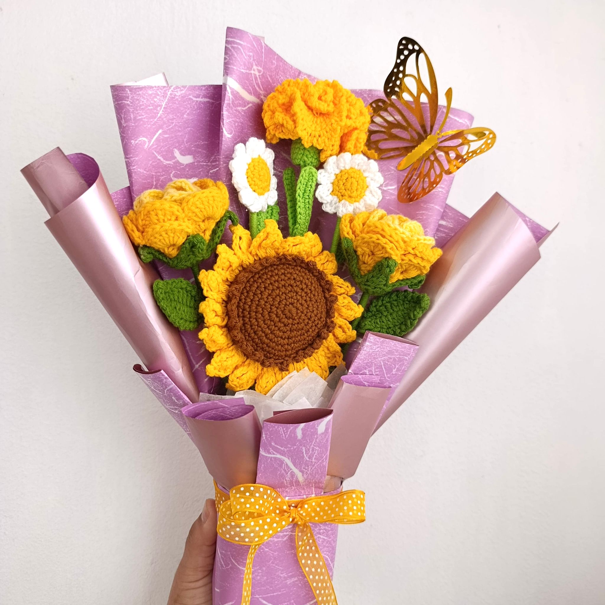 Ramo Lila Flores Amarillas